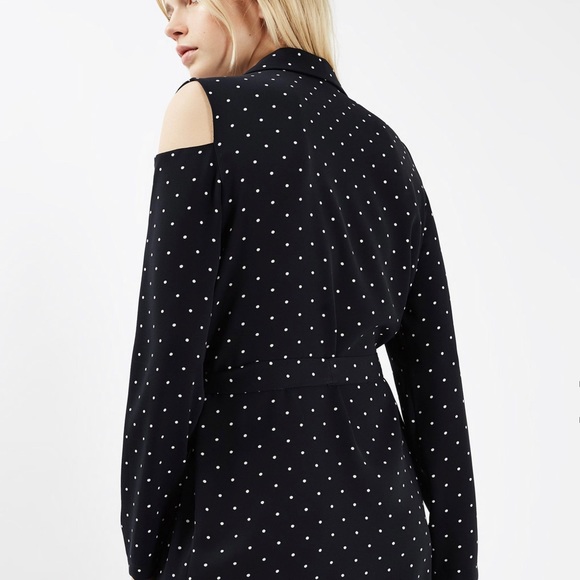 Topshop double breasted cold shoulder dress - Picture 3 of 3